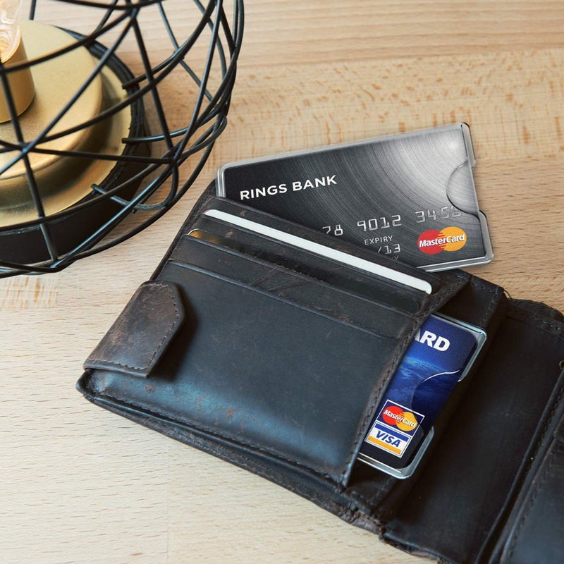 kwmobile 20 Pieces Credit Card Sleeves - Transparent ID Business Card Holder - Identification Social Security SSN Cards Protector Inserts - Image 2
